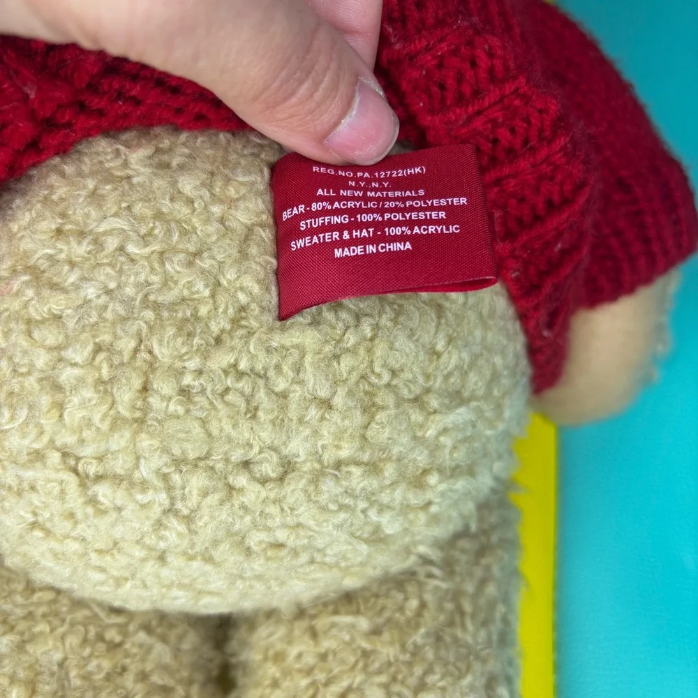 Ralph Lauren Red Sweater Teddy Bear Vintage‎